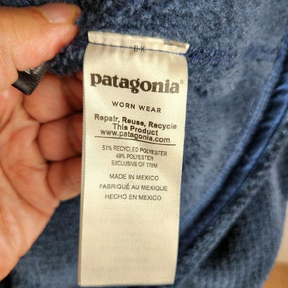 Patagonia‎ Re-Tool Snap-T Pullover Womens Small Navy Blue - Picture 11 of 13